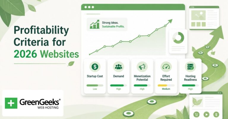 Profitability criteria for choosing profitable website ideas in 2026