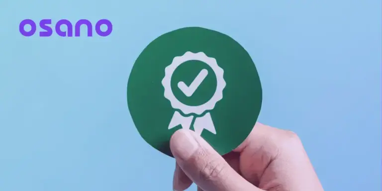 Hand holding a data privacy certification badge