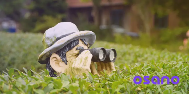 Man in bushes with binoculars