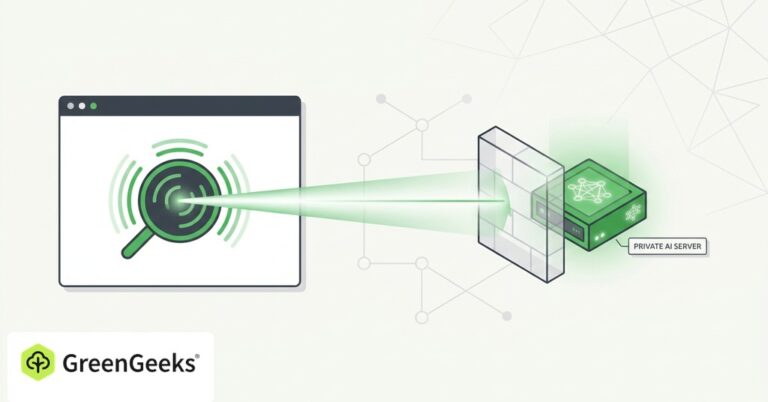 GreenGeeks illustration of can scanners find a self-hosted ai server? for ai dangers of self hosting a model
